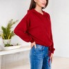 Anna-Kaci Women's Drawstring Hem Ribbed Hoodie with Long Sleeves and Relaxed Fit - 2 of 4