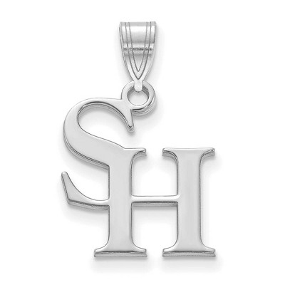 Black Bow Jewelry 14k White Gold Sam Houston State Bearkats NCAA Medium Pendant