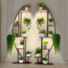 VEVOR Plant Stand Indoor with Grow Lights, 63 in Tall 6-Tiered Lighted Plant Shelf,2 Pack Metal Corner Plants Holder, 3 Timer & 10 Brightness, Black - 2 of 4