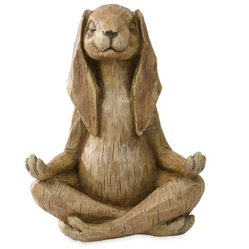 Wind Weather Yoga Pose Rabbit Resin Garden Statue With Look Of Carved Wood Target