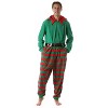 #followme Mens One Piece Christmas Themed Adult Bodysuit Microfleece Hoody Winter Pajamas - 2 of 4