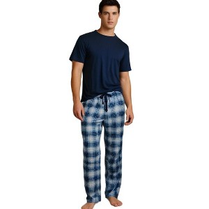 Restwell Mens 2 Piece Loungewear T-Shirt and Pants Set - 1 of 3