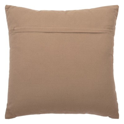 Hannia 19" Square Brown Cotton-Viscose Pillow