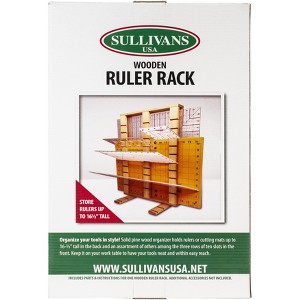 Sullivans Wooden Ruler Rack-Brown - 1 of 4