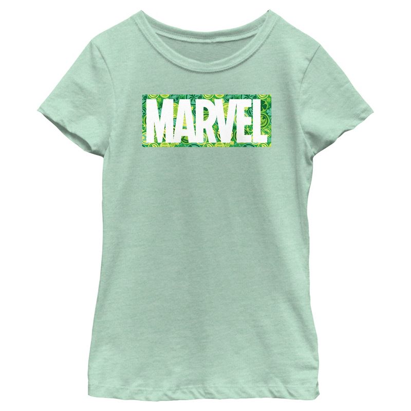 Girl's Marvel St. Patrick's Day Logo T-Shirt, 1 of 5