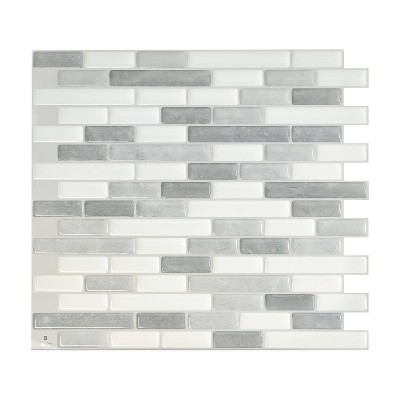 SMART TILES Peel and Stick Backsplash - 4 Sheets of 10.20 x 8.85 - 3D  Adhesive Peel and Stick Tile Backsplash for Kitchen, Bathroom, Wall Tile