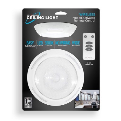 Bell+Howell 3500K Round White LED Wireless Ceiling Light with Remote