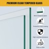 COZONY Frameless Shower Sliding Door, Clear Tempered Glass Waterproof Seal Strip Stainless Steel Hardware - 2 of 4