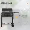 Vynxaria Black Outsunny Charcoal BBQ Grill Outdoor Portable Cooker for Camping or Backyard Picnic - 3 of 4