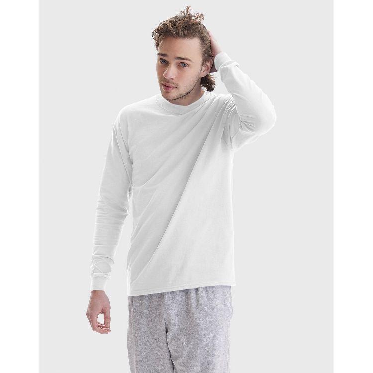 Hanes Beefy Men's Long Sleeve T-Shirt, Cotton, 1 of 4