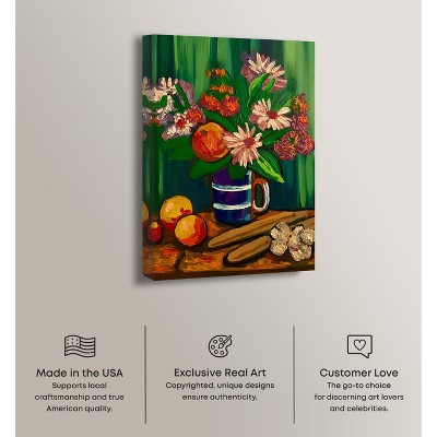 Vibrant Floral and Fruits Canvas Art, 10" x 15", Gallery Wrapped