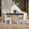 5-PCS Outdoor Patio Dining Sets with Extendable Dining Table & 4 Armless Chairs ,Outdoor Dining Furniture for Backyard or Porch-Maison Boucle - 3 of 4