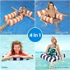 Jasonwell 2-Pack Inflatable Pool Floats - 4-in-1 Hammock with Mesh Bottom, Floating Chair Bed for Adults, Dark Blue+Orange, Large - 4 of 4
