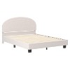 Buzz & Bloom Platform Bed Frame with Curved Headboard and Wood Slat Foundation - 2 of 4