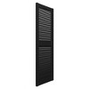 Plastic Development Group 14 x 55 Inch Decorative Exterior Vinyl Faux Louvered Window Shutters with Installation Kit and Instructions, Black (4 Pack) - 2 of 4