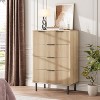 Fluted 5 Drawer Dresser for Bedroom, Modern Wood Chest of Drawers with Wide Drawers - 3 of 4