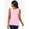 Jessica London Women's Plus Size Stretch Cotton Horseshoe Neck Tank - 3 of 4