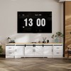 Famapy Modern Farmhouse - Style TV Console with Cross - Design Sliding Doors and Ample Storage - Ideal for Living Room Organization and Decor - 2 of 4