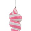 Northlight 7.5" Pink and White Glittered Twist Lollipop Christmas Ornament - 4 of 4