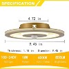 Claxy Gold Round LED Flush Mount Ceiling Light 4000K 18W - 3 of 4