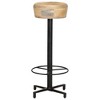 vidaXL Bar Stool Set of 2 Natural Wood - 3 of 4
