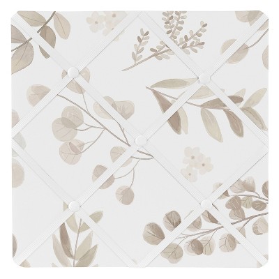 Botanical Leaf Memo Board Taupe - Sweet Jojo Designs