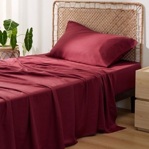 Bedsure | Rayon Derived from Bamboo Sheet Set Stay Cool & Comfy - 1 of 4