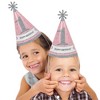 Big Dot of Happiness Pink Onederland - Cone Winter Wonderland Happy Birthday Party Hats for Kids and Adults - Set of 8 (Standard Size) - 2 of 4