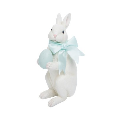 Gallerie II Rabbit With  Blue Egg Easter Figurine