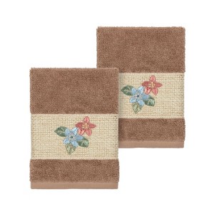 Linum Home Textiles 100% Turkish Cotton CAROLINE Embellished Towel Set - 1 of 2