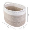 REGALWOVEN Cotton Rope Handcrafted Breathable Odorless Open Storage Bins 15 x 10.2 x 9.4 Inch 1 Pack - 3 of 4