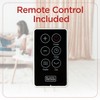 BLACK+DECKER Ceramic Space Heater with Thermostat, Vertical or Horizontal Use, 3 Heat and Fan Only Settings, Oscillation Function, BHVHC15, Black - 3 of 4