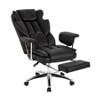 NicBex Office Chair with Adjustable Height Modern Rotatable Leather Computer Chair with Casters, Armrests and Footrest for Office, Study, Black - 4 of 4