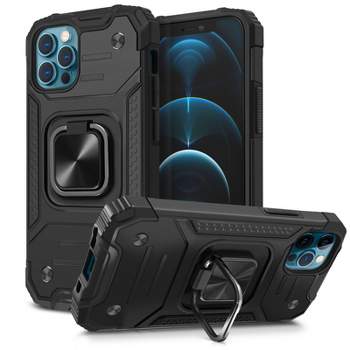 Insten Rugged Heavy Duty Case with 360 Ring Kickstand Compatible with iPhone - Shockproof Bumper Cover Accessories