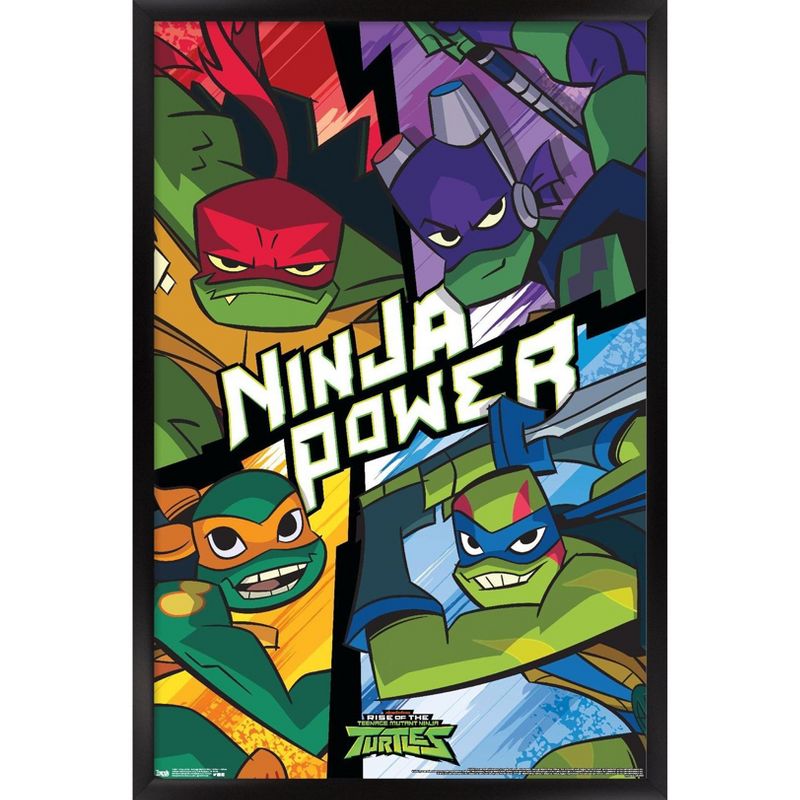 Trends International Nickelodeon Rise of The Teenage Mutant Ninja Turtles - Turtles Framed Wall Poster Prints, 1 of 7