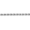 Black Bow Jewelry 3.75mm 14K White Gold Diamond Cut Solid Rope Chain Necklace - 2 of 4