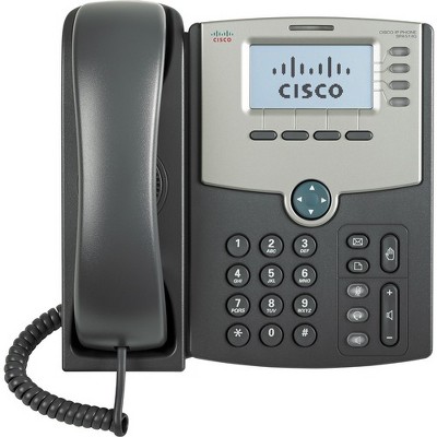 Cisco SPA514G IP Phone - Refurbished - 4 x Total Line - VoIP - Caller ID - Speakerphone - 2 x Network (RJ-45) - PoE Ports - Monochrome