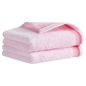 REGALWOVEN Bathroom Cotton Striped Pattern Absorbent Soft Decorative Hand Towel 13" x 27" - 1 of 4