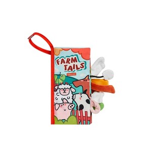 BC Babycare Animal Tails Cloth Books, Soft Crinkle Baby Book with 3D Tails, Washable, 0-6 Months - 1 of 4