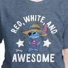 Boys' - Lilo and Stitch - Red White And Awesome Short Sleeve Graphic T-Shirt - 2 of 4