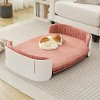 Scandinavian Style Elevated Cat Couch Bed with Washable Mattress, Indoor Pet Furniture for Medium Cats and Dogs -3irtyhousy - 2 of 4