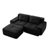 AENKYO 82-Inch Square Cloud Couch Modular Sectional Loveseat Sofa, No Assembly Required - Deep Seat Ergonomic Floor Lounge for Living Room - Camel - 4 of 4