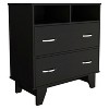 NicBex Modern Dressers with Metal Pulls,Minimalist Style,Wood Dresser for Bedroom,Study,Office,Living Room,Entryway,White/Black/Gray - image 4 of 4