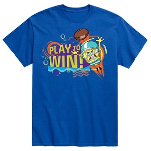 Men's - SpongeBob SquarePants - Play To Win Football Short Sleeve Graphic T-Shirt - 1 of 4
