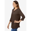 Woman Within Plus Size Perfect Three-Quarter Sleeve V-Neck Tee - 4 of 4