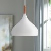 Possini Euro Design Felton White Pendant Light 13" Wide Mid Century Modern Rounded Shade for Dining Room House Foyer Kitchen Island Entryway Bedroom - 2 of 4