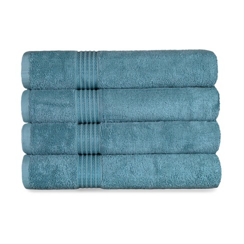 Premium Cotton 800 Gsm Heavyweight Plush Luxury 4 Piece Bathroom Towel Set,  White - Blue Nile Mills : Target