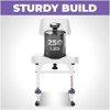 Liquid Stands White Adjustable Piano Bench with Backrest – Music Keyboard Bench Seat for Digital Pianos - Musicians Sturdy Padded Piano Stool Chair - 3 of 4