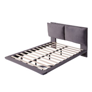 NicBex Queen/Full Size Upholstered Bed Frame with Sensor Light and Charging Station for Adults - 1 of 4