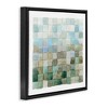 Stupell Industries Modern Watercolor Checkered Shapes Floating Frame Canvas Art, Black, 25" x 25" - 2 of 4